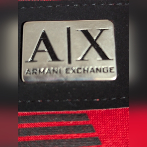 AX Armani exchange V neck tee size small in red - Picture 3 of 6